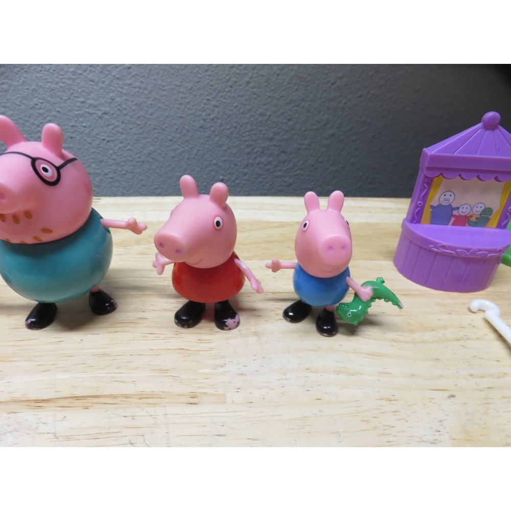 Peppa Pig Lot of 12 Figure Mixed George Mama Papa + Others 17 Total Pieces - Picture 5 of 14